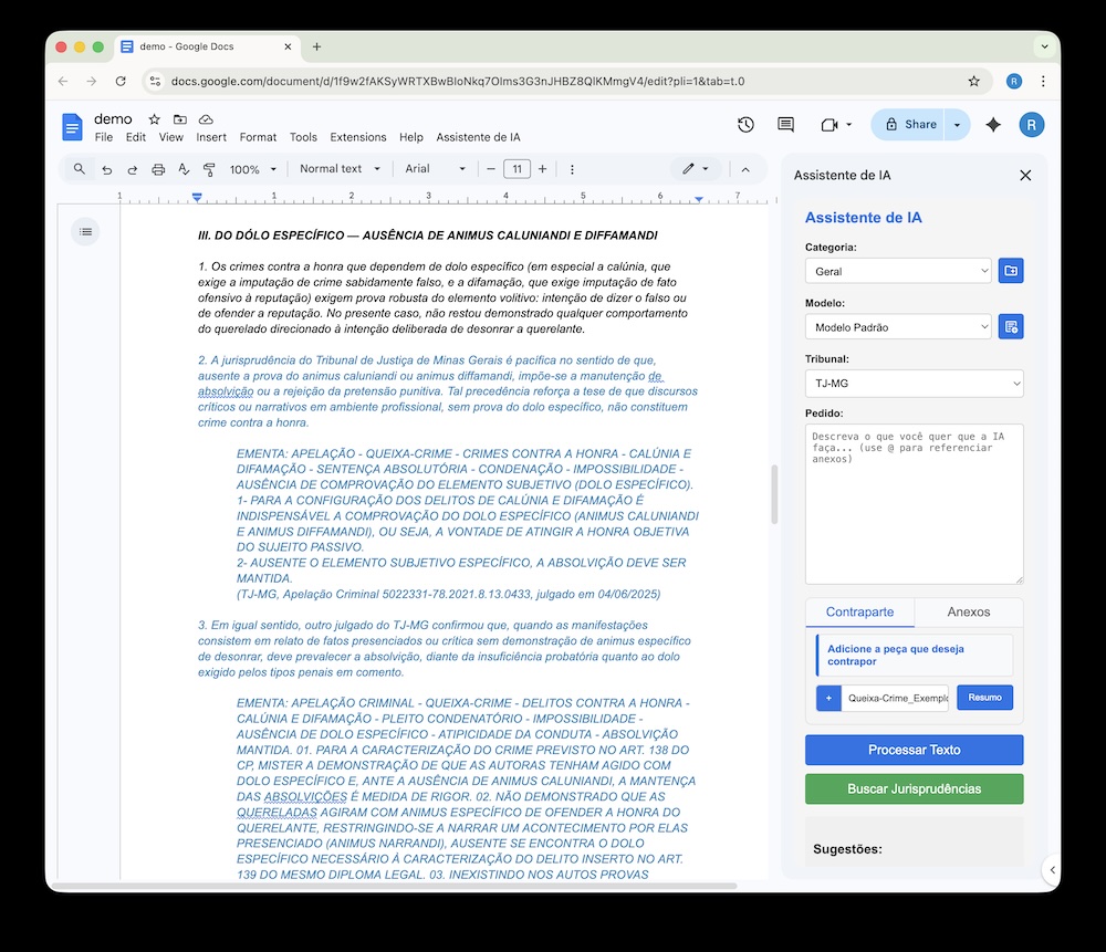 Passo 7 - Jurisprudências encontradas e prontas para inserir